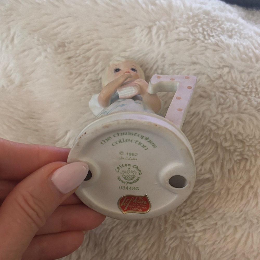 1982 Geo Z Lefton Birthday Girl Age 7 Christopher Collection 03448G Figurine